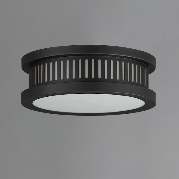 Oxford Outdoor 3-Light Flush Mount, Black